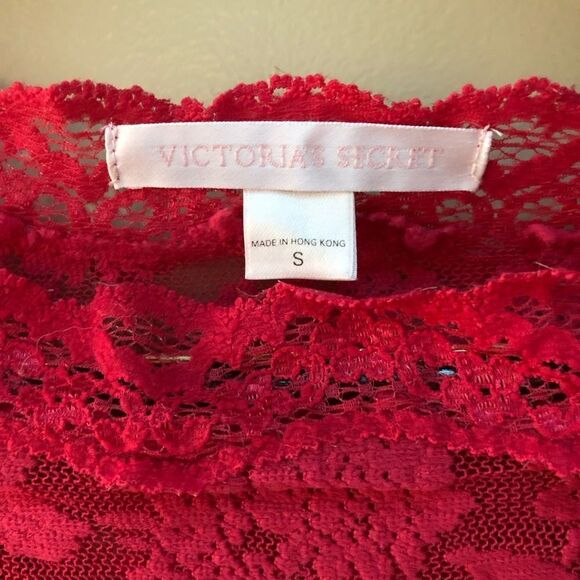 Victoria's Secret Red Lace Off the Shoulder Slip Dress (S) - Picture 3 of 9